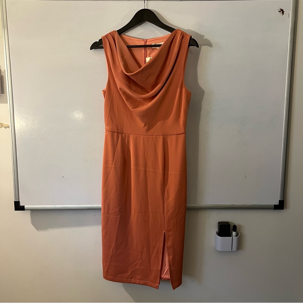 Roolee coral sleeveless dress